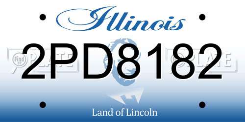 2PD8182 Illinois License Plate
