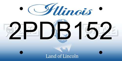 2PDB152 Illinois License Plate
