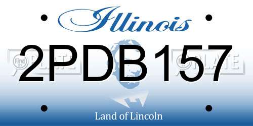 2PDB157 Illinois License Plate