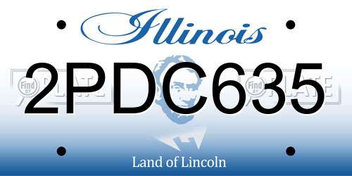2PDC635 Illinois License Plate