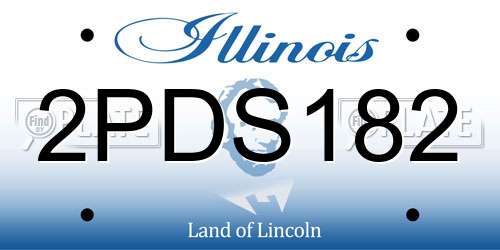 2PDS182 Illinois License Plate