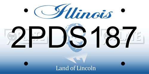 2PDS187 Illinois License Plate