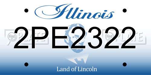 2PE2322 Illinois License Plate