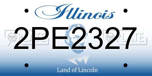 2PE2327 Illinois License Plate