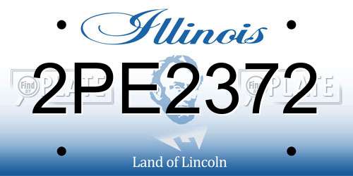 2PE2372 Illinois License Plate