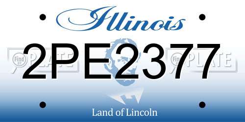 2PE2377 Illinois License Plate