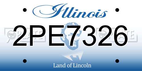 2PE7326 Illinois License Plate