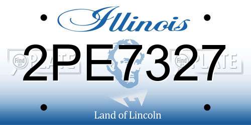 2PE7327 Illinois License Plate