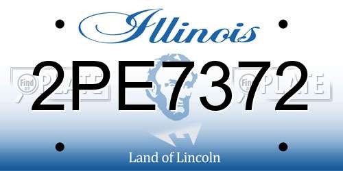 2PE7372 Illinois License Plate