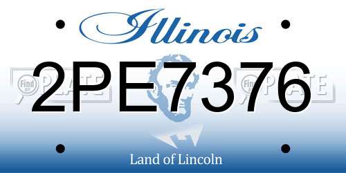 2PE7376 Illinois License Plate