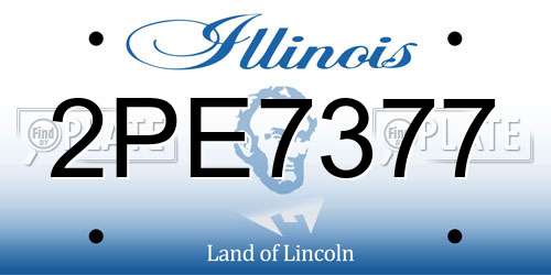 2PE7377 Illinois License Plate