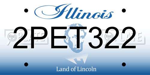 2PET322 Illinois License Plate