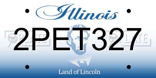 2PET327 Illinois License Plate