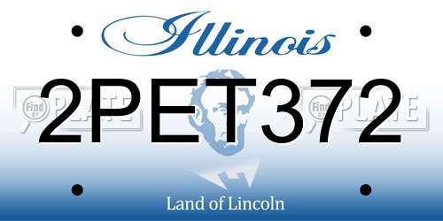 2PET372 Illinois License Plate