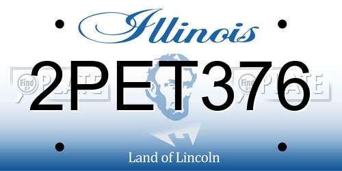 2PET376 Illinois License Plate