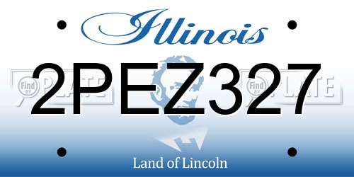 2PEZ327 Illinois License Plate