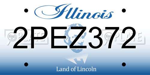 2PEZ372 Illinois License Plate