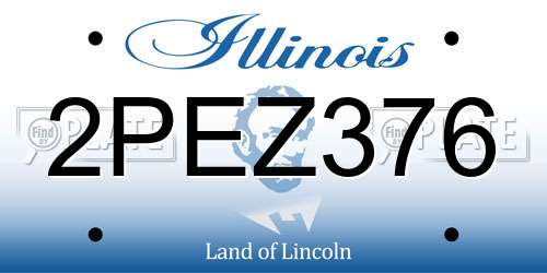 2PEZ376 Illinois License Plate