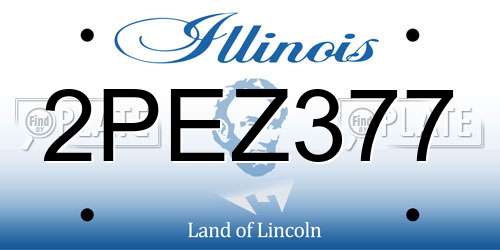 2PEZ377 Illinois License Plate