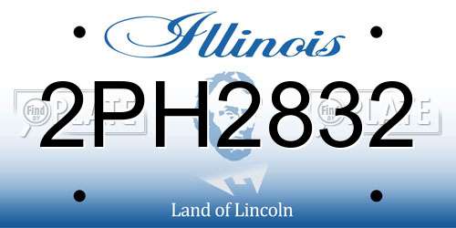 2PH2832 Illinois License Plate