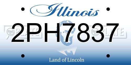 2PH7837 Illinois License Plate