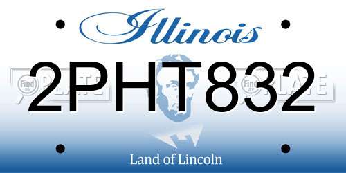 2PHT832 Illinois License Plate