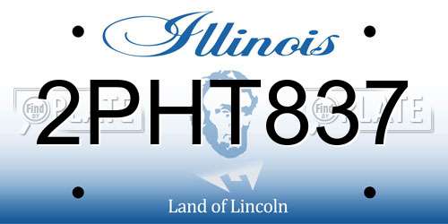 2PHT837 Illinois License Plate