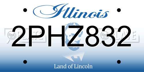 2PHZ832 Illinois License Plate