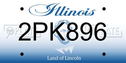 2PK896 Illinois License Plate