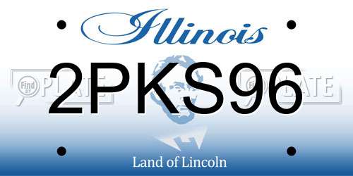 2PKS96 Illinois License Plate