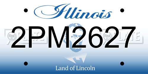2PM2627 Illinois License Plate