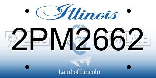 2PM2662 Illinois License Plate