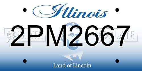 2PM2667 Illinois License Plate