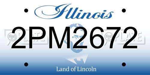 2PM2672 Illinois License Plate