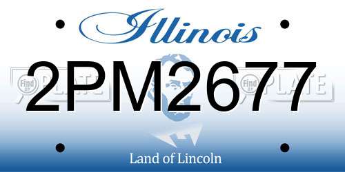 2PM2677 Illinois License Plate