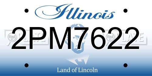 2PM7622 Illinois License Plate