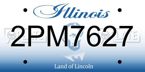 2PM7627 Illinois License Plate