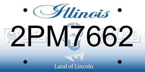 2PM7662 Illinois License Plate