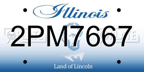 2PM7667 Illinois License Plate