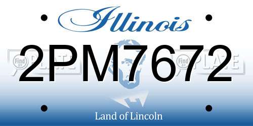 2PM7672 Illinois License Plate