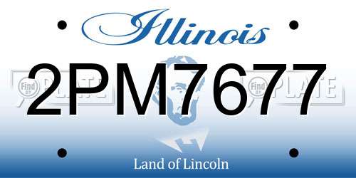2PM7677 Illinois License Plate
