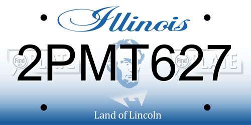 2PMT627 Illinois License Plate