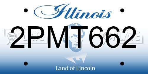 2PMT662 Illinois License Plate