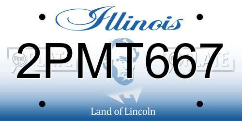 2PMT667 Illinois License Plate