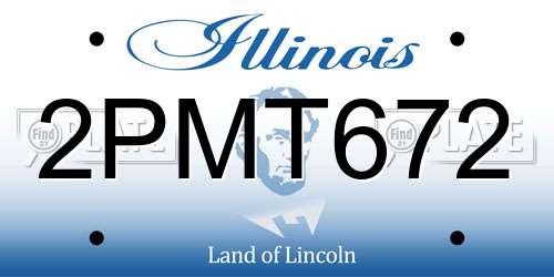 2PMT672 Illinois License Plate