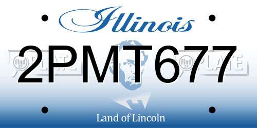 2PMT677 Illinois License Plate
