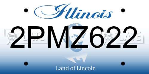 2PMZ622 Illinois License Plate