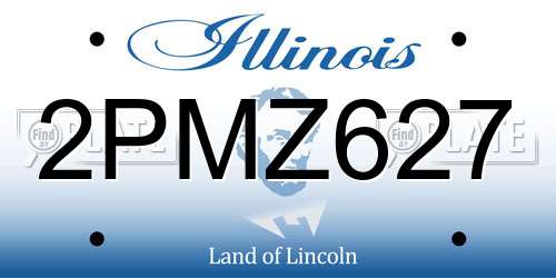 2PMZ627 Illinois License Plate
