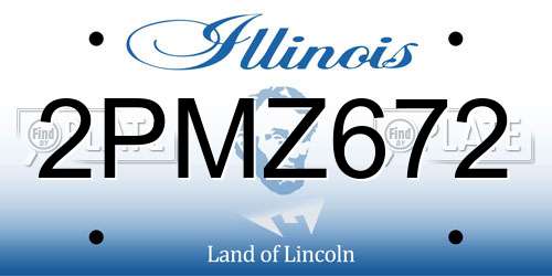 2PMZ672 Illinois License Plate
