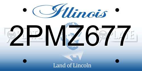 2PMZ677 Illinois License Plate